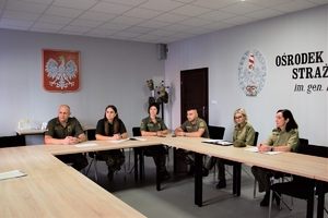 Wizyta delegacji przedstawicieli Centrum Kynologicznego Państwowej Służby Granicznej Ukrainy w Wielkich Mostach w OSS SG w Lubaniu