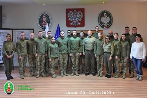 Absolwenci Akademii Państwowej Straży Granicznej Ukrainy im. Bogdana Chmielnickiego z wizytą w OSS SG w Lubaniu