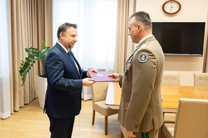 Minister Marcin Kierwiński wręczył powołanie na Komendanta Straży Granicznej gen. bryg. SG Robertowi Bagan