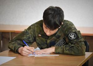 Uczniowie klasy mundurowej Straży Granicznej zdawali egzamin końcowy