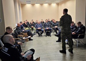 Uczestnicy szkolenia z placówek polsko - niemieckich podczas wykładu. Uczestnicy szkolenia z placówek polsko - niemieckich podczas wykładu.